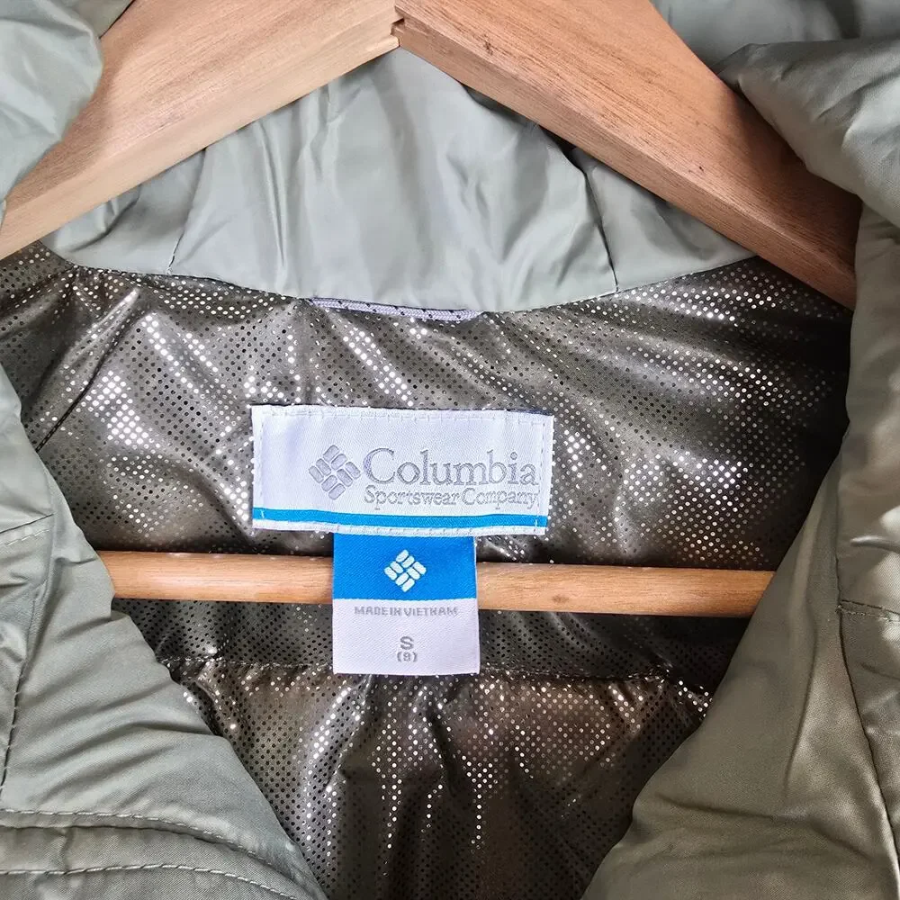 Columbia Youth Pike Lake II Hooded Jacket Size S/8 Safari Omni-Heat Outgrown